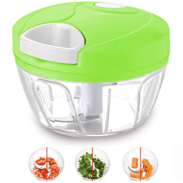 Turbo Mini Chopper: Efficient Manual Cutter for Quick Vegetable and Fr